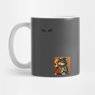 LitQ - Anime Cat smoking weed basketball inspired print Mug